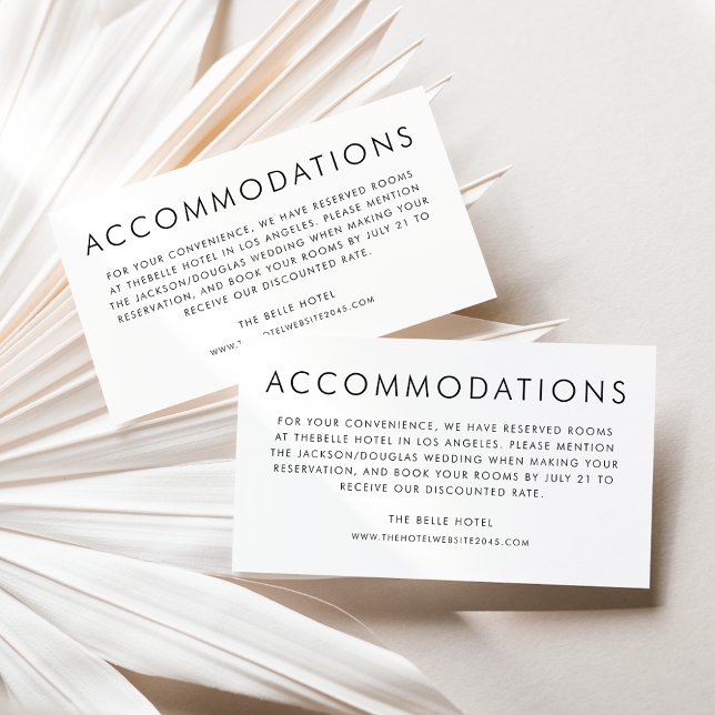 Black Minimalist Typography Accommodations Enclosure Card (Creator Uploaded)