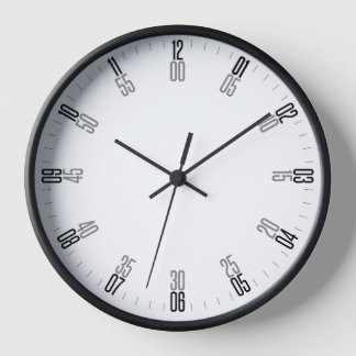 Black Minimalist with Unique Numeric Dial - Modern Clock
