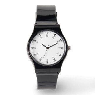Black Minimalist with Unique Numeric Dial - Sleek Watch