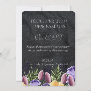 Black Minimalistic Classic Wedding Invitation