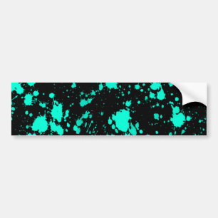 Black Mint Paint Splatter Artistic Splash Creative Bumper Sticker