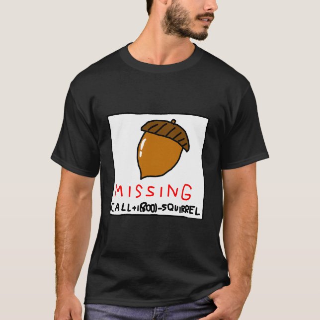 black missing acorn poster men's T-Shirt (Front)