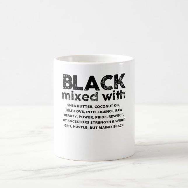 Black Mixed With Funny Black History Month African Coffee Mug (Center)