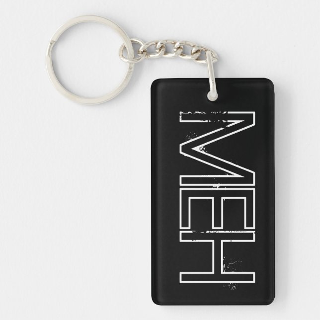 Black MO Monogram Key Ring (Front)