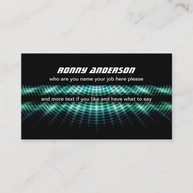 black modern business card (Front)