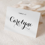 Black Modern Calligraphy Wedding Place Card<br><div class="desc">Elevate your wedding reception with our beautiful, customisable wedding place cards, designed to add a personal touch to your special day. They feature modern black calligraphy and a heart accent. Add your guests' names, the wedding date or a special message. Transform your reception tables into a stunning display of personalisation...</div>