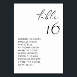 Black Modern Handwritten Script Wedding Table Number<br><div class="desc">Modern table numbers card featuring black handwritten script and minimalist typography. Personalise by adding your details. This modern table card is perfect for weddings,  bridal showers,  baby showers,  and other events.</div>