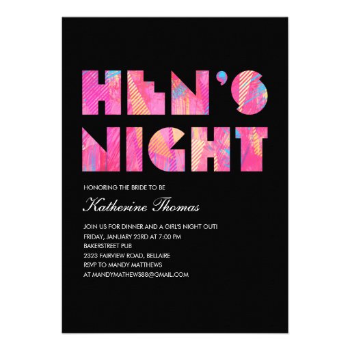 Hens Night Invitation Wording 8