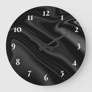 Black modern large clock