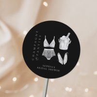 Black Modern Lingerie Bridal Shower