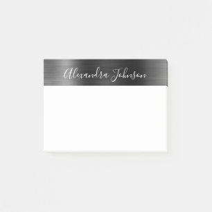 Black Modern Metallic Professional Business Post-it Notes