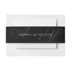 Black Modern Minimal Elegant Monogram Wedding