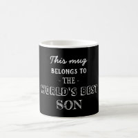 Black Modern Minimal Gift Belongs Best Son