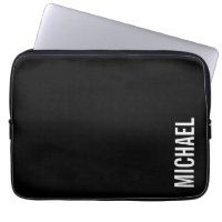 Black Modern Minimalist Personalised Name