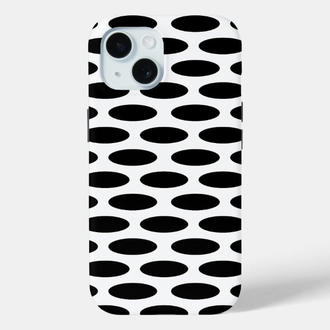 Black Modern Oval at Emporiomoffa Case-Mate iPhone Case (Back)