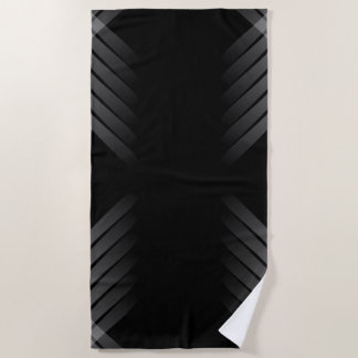 Black Modern Pattern beach towel