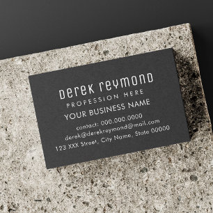 Black Modern Profession Business Card