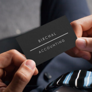 Black Modern Professional Accounting Financial Business Card