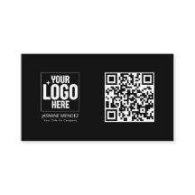 Black Modern QR Code Simple Logo