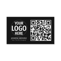 Black Modern QR Code Simple Logo