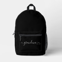 Black Modern Script Established Grandma