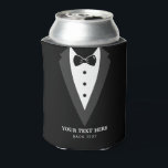 Black Modern Script Personalised Groomsmen Can Coo Can Cooler<br><div class="desc">Black Modern Script Personalised Groomsmen Can Cooler</div>