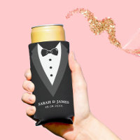 Black Modern Script Personalised Groomsmen