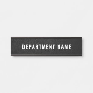 Black Modern Simple Department Name Door Sign