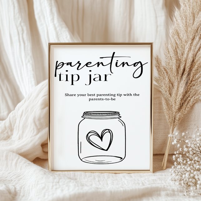 Black Modern Simple Script Baby Parenting Tip Poster (Creator Uploaded)