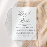 Black Modern Simple Script Bridal Brunch Invitation<br><div class="desc">Black Modern Simple Wedding Bridal Brunch Invitation.  Simplistic modern design.  See the full collection in our store.</div>