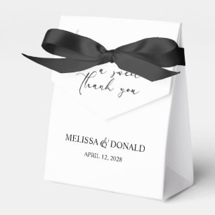 Black Modern Simple Script Favour Box