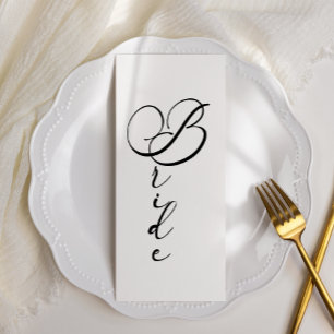 Black Modern Simple Script Reserved Seating Menu