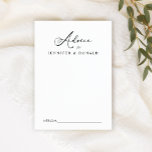 Black Modern Simple Script Wedding Couple Advice<br><div class="desc">Black Modern Simple Advice for the new couple.  Simplistic modern design.  See the full collection in our store.</div>