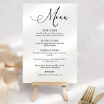 Black Modern Simple Script Wedding Menu<br><div class="desc">Black Modern Simple Script Wedding Menu.  Simplistic modern design.  See the full collection in our store.</div>