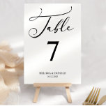 Black Modern Simple Script Wedding Table Number<br><div class="desc">Black Modern Simple Script Wedding Table Number Card.  Simplistic modern design.  See the full collection in our store.</div>