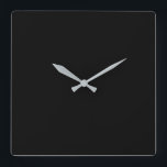 Black Modern Square Wall Clock<br><div class="desc">Elegant Black Modern Wall Clock</div>