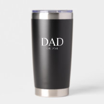 Black Modern Typography Dad Established