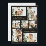 Black Modern Typography Photo Collage Christmas Holiday Card<br><div class="desc">Spread Christmas vibes with this simple,  minimalist holiday card! Featuring a stylish modern design,  it's the perfect template to showcase your family photo. Create your own custom Christmas card that blends elegance and trendy minimalism. Perfect for anyone who loves a clean,  modern look for the holidays.</div>