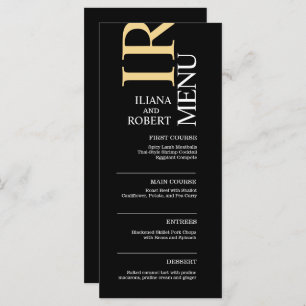 Black Modern wedding - Menu