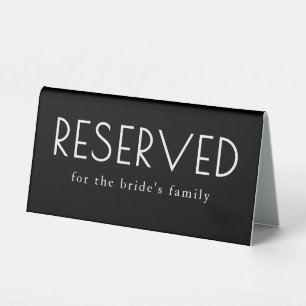Black Modern Wedding Reserved