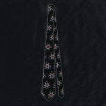 Black Molecule Atom Scientist Teacher Science Tie<br><div class="desc">This cute atom molecule pattern is great for the scientist,  teacher,  or science lover in your life.</div>