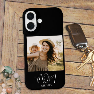 Black Mom Established Script Photo Case-Mate iPhone 16 Case