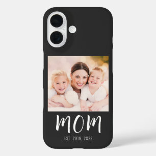 Black Mom Established Script Photo Case-Mate iPhone 16 Case