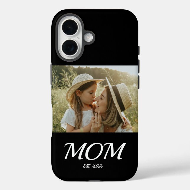 Black Mom Established Script Photo  Case-Mate iPhone Case (Back)