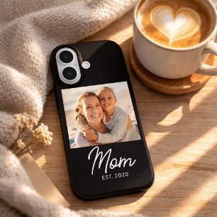 Black Mom Established Script Photo  iPhone 16 Case