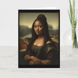 Black Mona Lisa African American Black History Mon Card