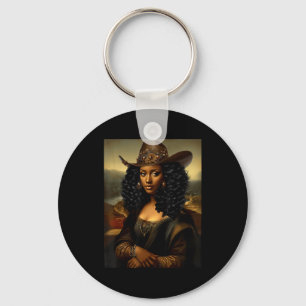 Black Mona Lisa African American Black History Mon Key Ring