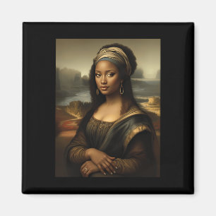 Black Mona Lisa African American Black History Mon Magnet