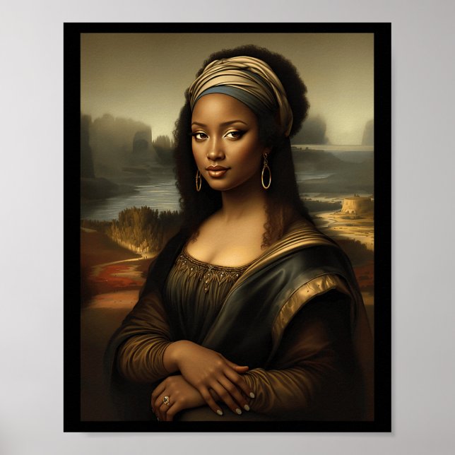 Black Mona Lisa African American Black History Mon Poster (Front)