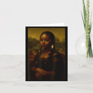 Black Mona Lisa Afro African American Melanin Blac Card